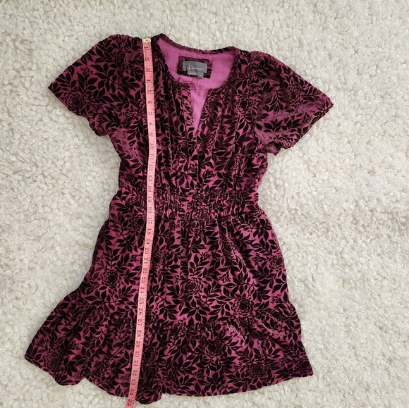 Anthropologie Somerset Mini Dress Pink Velvet Sz S Boho Holiday Party Whimsigoth - Picture 15 of 16
